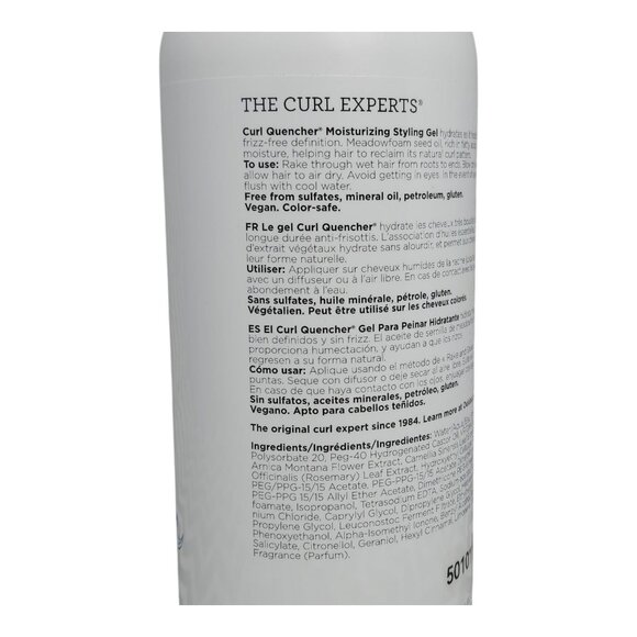 Ouidad Curl Quencher Moisturizing Styling Gel 33.8 oz JUMBO For Tight Curls - Picture 3 of 6